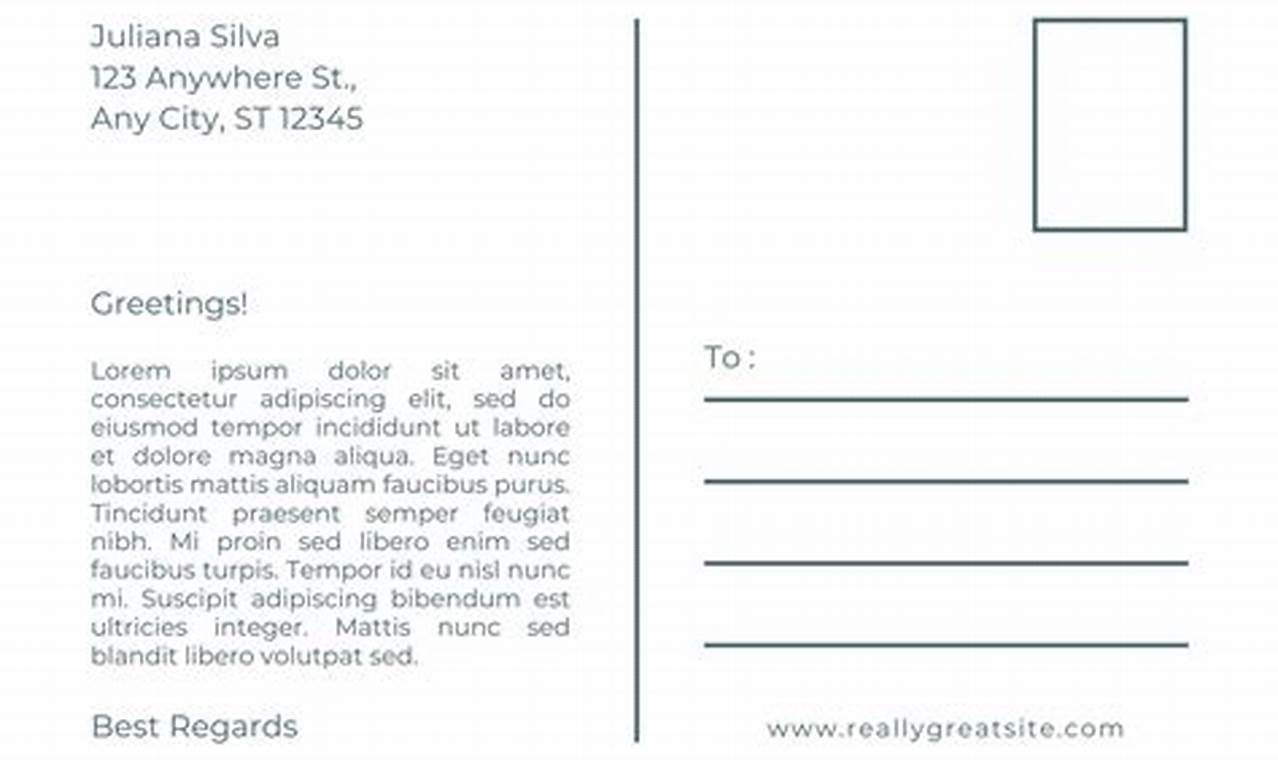 Vintage & Modern Postcard Back Examples