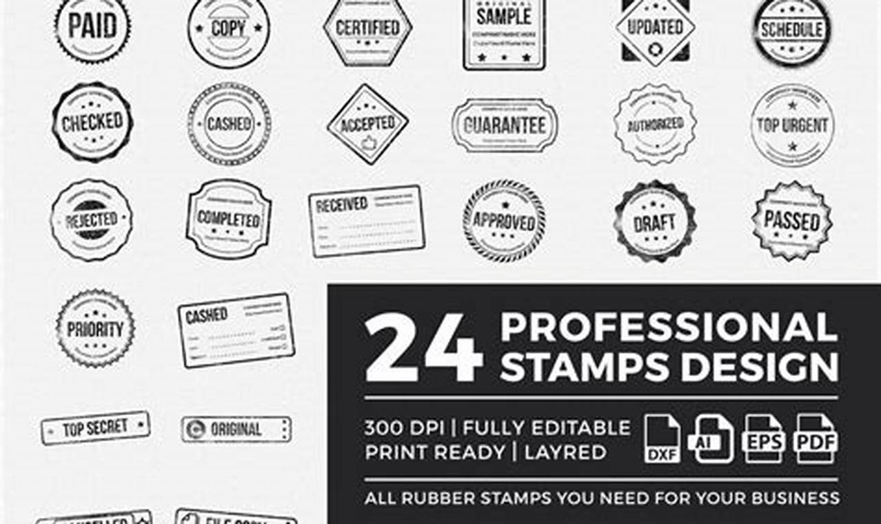 Custom Rubber Stamp Sample Designs & Mockups
