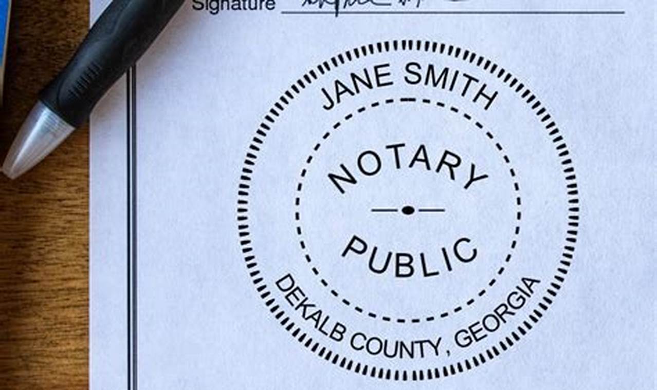 Ga Notary Example Georgia Notary Stamp Requirements: A Guide