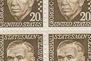 Vintage George C. Marshall Stamp (20): Value & History Old Stamp Collecting Guide: Discover, Value & Preserve Vintage Stamps Vintage George C. Marshall Stamp (20): Value & History | Old Stamp Collecting Guide: Discover, Value & Preserve Vintage Stamps