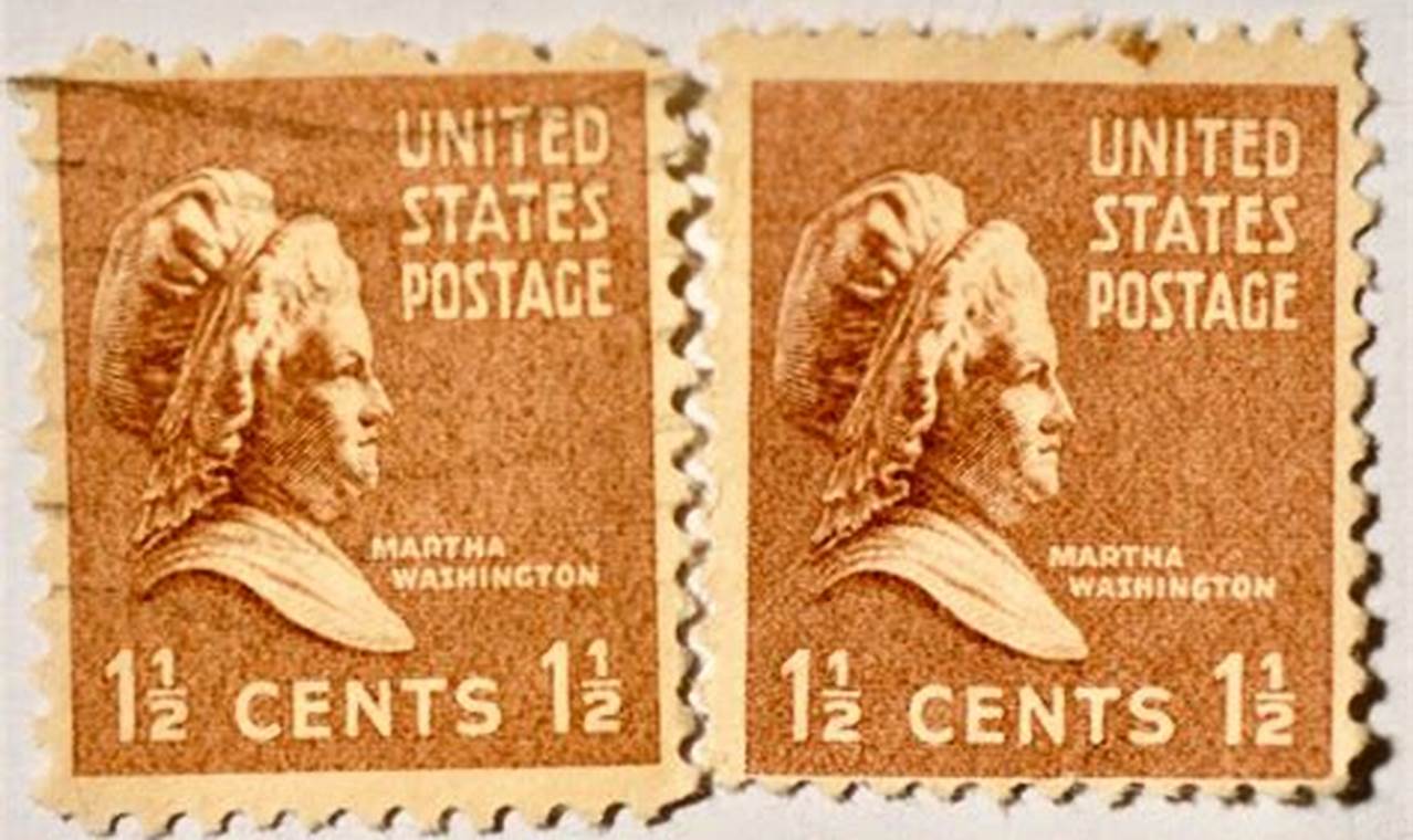Historic Martha Washington 1 1/2 Stamp Guide