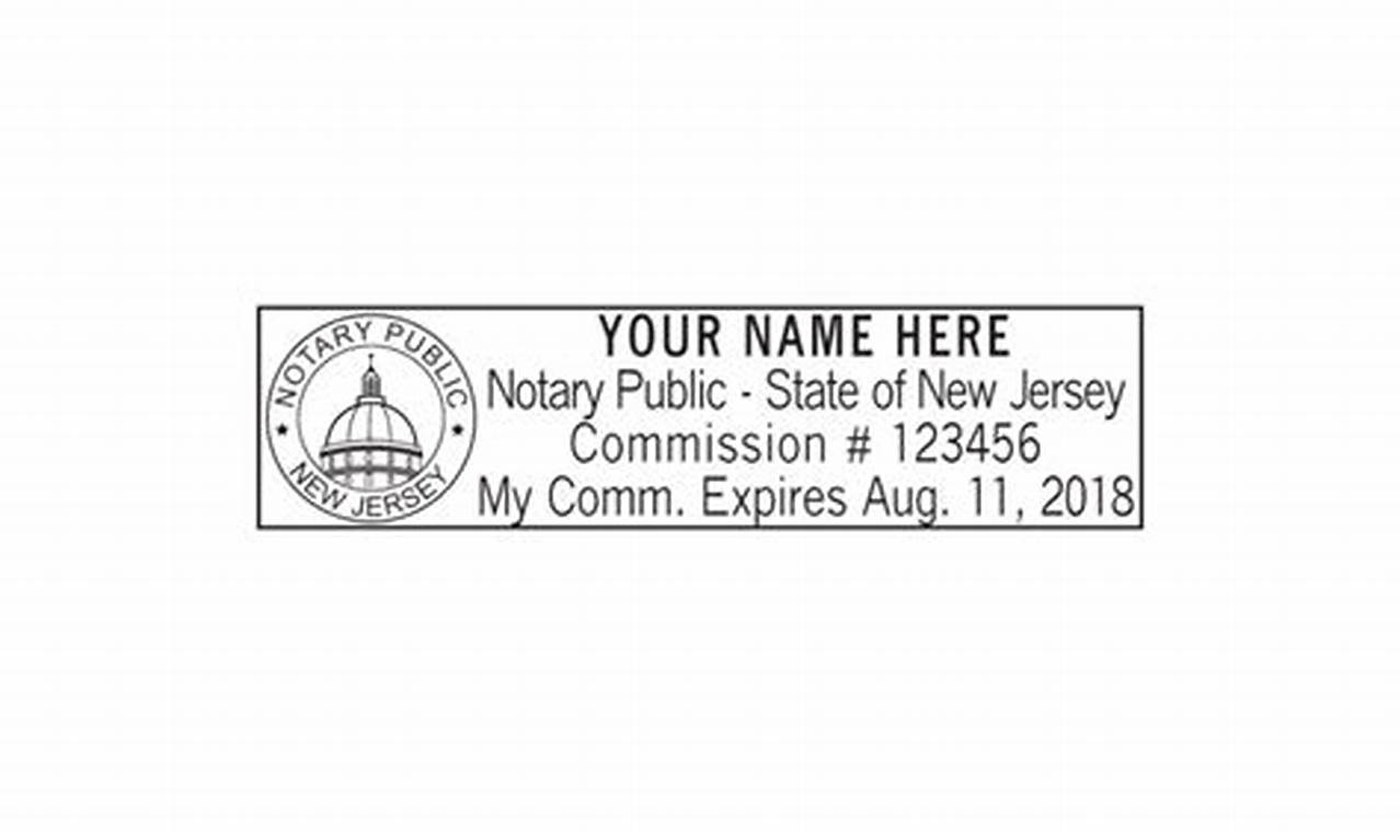 Curated visual reference: Gallery Detail: Official New Jersey Notary Stamp Seal Requirements