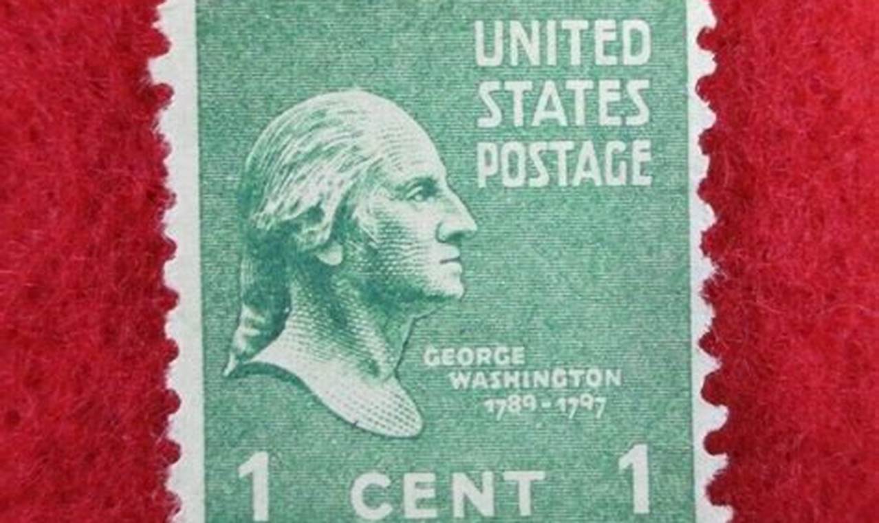 How Much Is A 1 Cent George Washington Stamp Worth