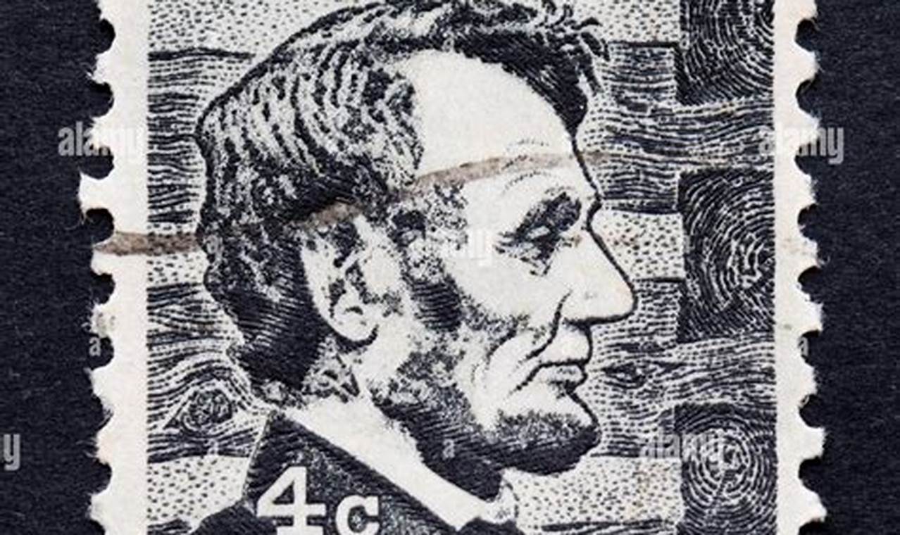 Classic Black 4 Cent Lincoln Stamps