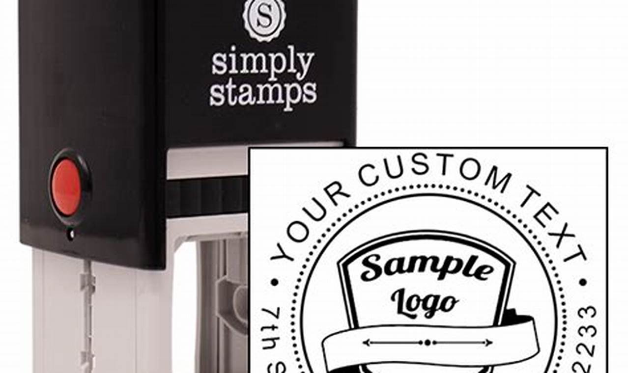 Personalized Custom Return Address Stamp with Logo Design