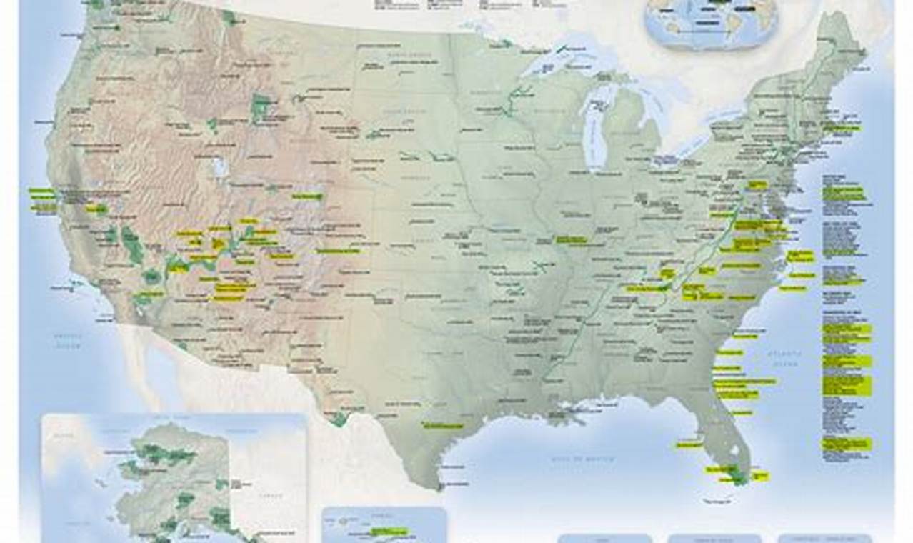 NATIONAL PARK STAMP LOCATIONS MAP visual data 5