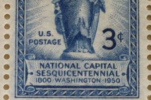 Historic National Capital Sesquicentennial Stamp: 1950 3 | Old Stamp Collecting Guide: Discover, Value & Preserve Vintage Stamps