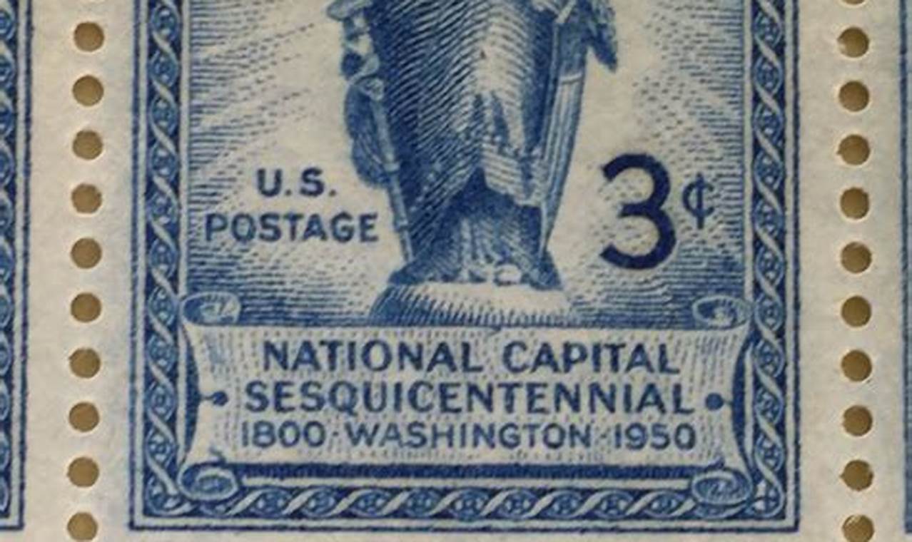 Historic National Capital Sesquicentennial Stamp: 1950 3 Old Stamp Collecting Guide: Discover, Value & Preserve Vintage Stamps Historic National Capital Sesquicentennial Stamp: 1950 3 | Old Stamp Collecting Guide: Discover, Value & Preserve Vintage Stamps