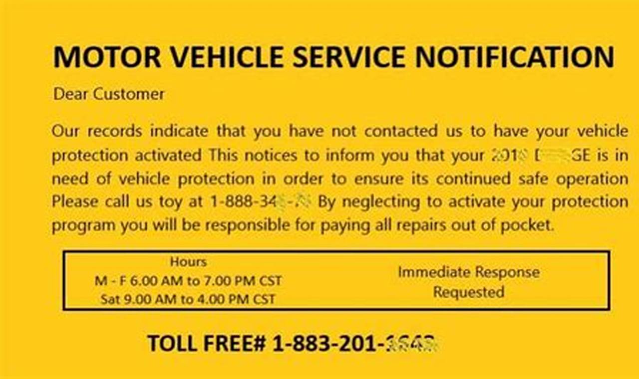 Vehicle Notification Postcards: A Guide