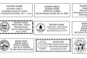 Official Notary Public Stamp Sample & Examples | Old Stamp Collecting Guide: Discover, Value & Preserve Vintage Stamps
